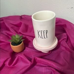 Rae Dunn White Storage Cup